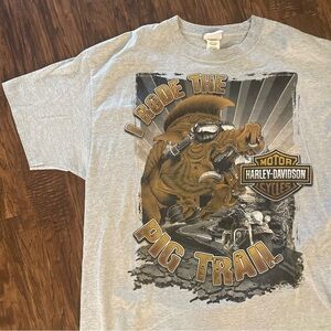 Vintage Harley-Davidson Arkansas “I Rode the Pig Trail” T-Shirt XL
